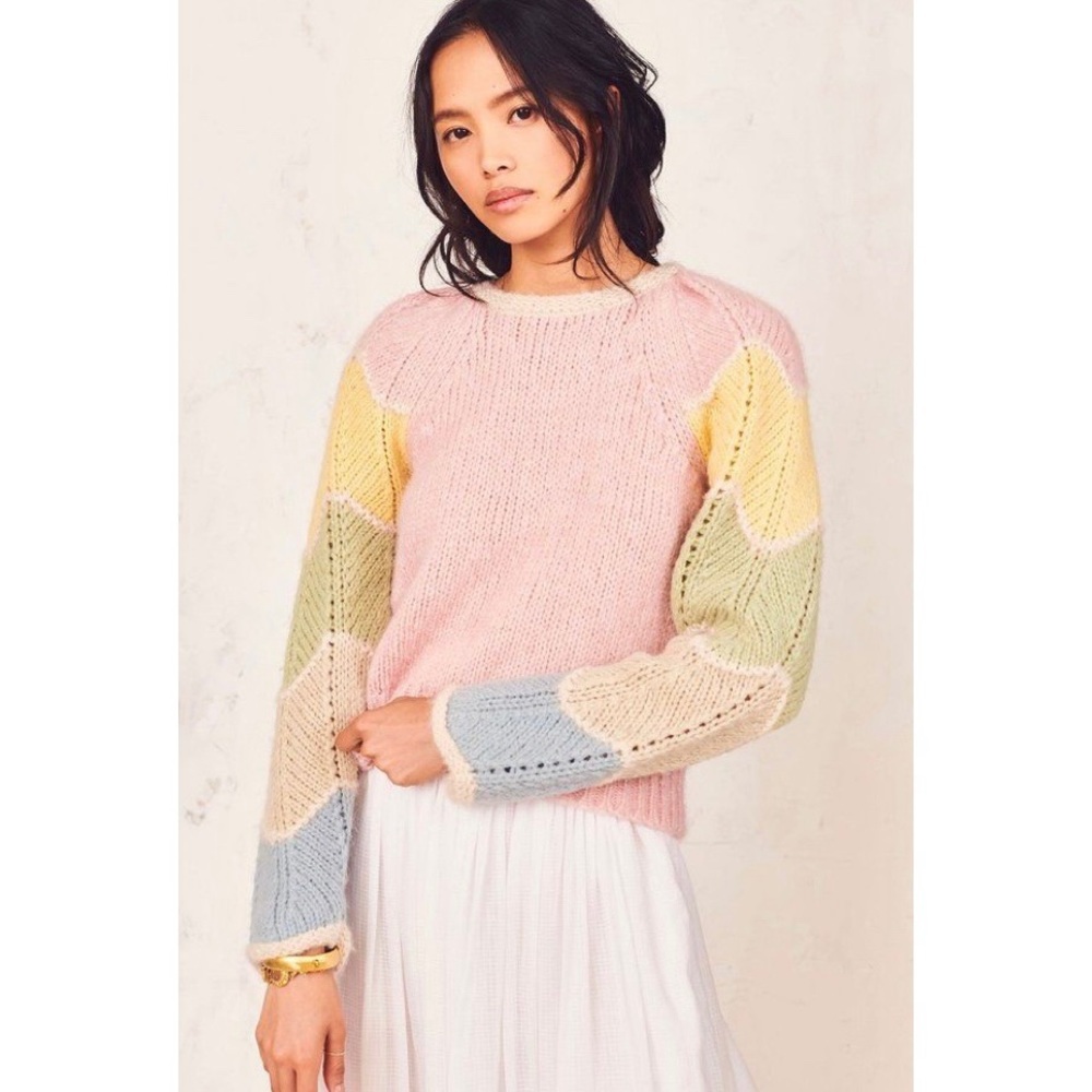 Loveshackfancy Aspyn Pullover Sweater Rainbow - image 4